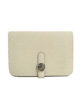 Hermes Dogon Compact Beton Evercolor Made by Bifold Wallet Silver